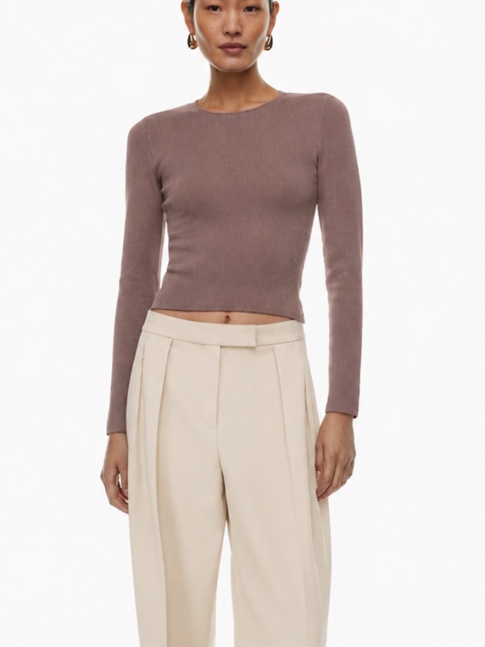 Aritzia | Babaton | XS | Sculpt Knit Long Sleeve Crew Neck Top
